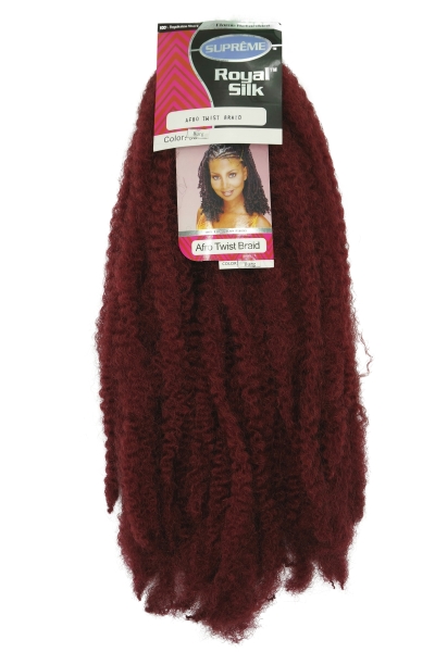 Royal Silk  Marley braids / Afro twist braid-Crochet braids burgund rot/burgundy